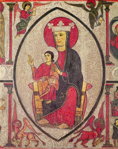 Madonna and Child (detail) by Ribagorça Workshop Johannes Pintor